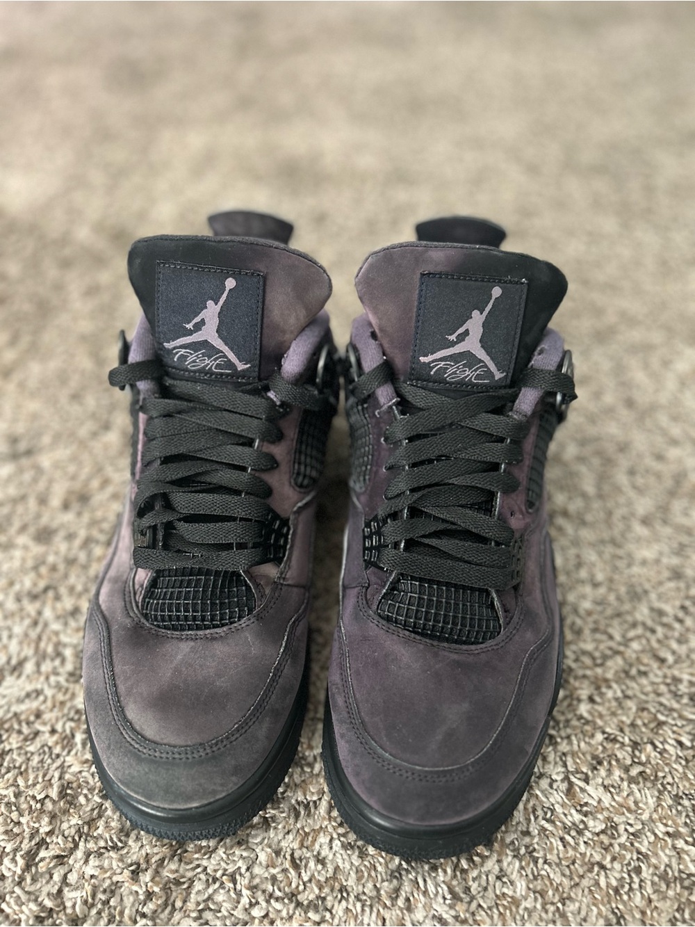 Jordan Men's Sneakers - Black & Dark Purple Nubuck